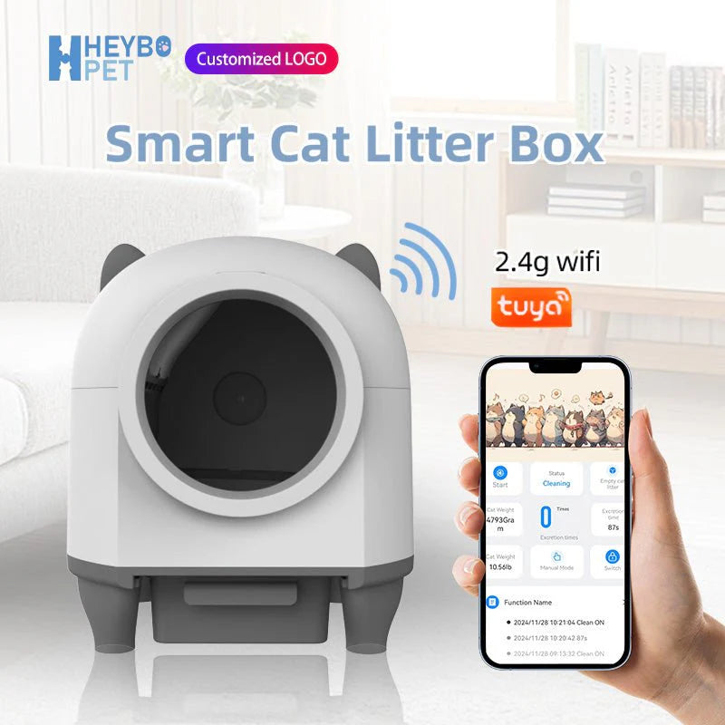 HEYBO Auto Cat Litter Box – Large Capacity