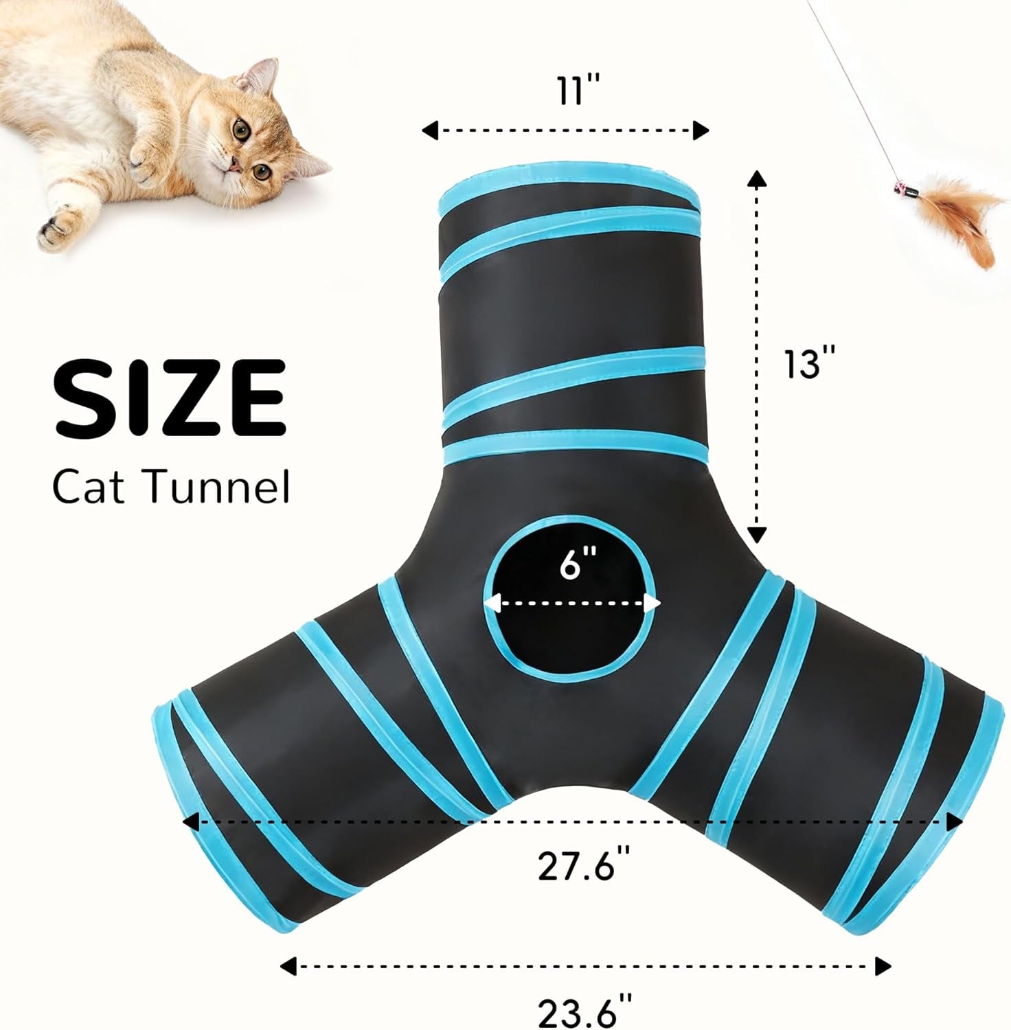 Cat Tunnel Toy – 3-Way Peek & Play