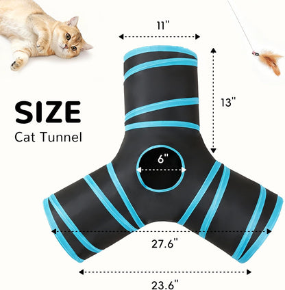 Cat Tunnel Toy – 3-Way Peek & Play