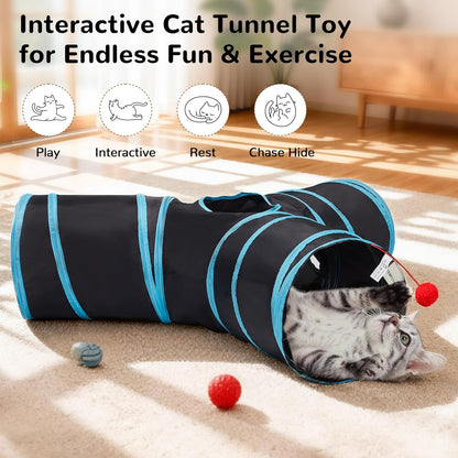 Cat Tunnel Toy – 3-Way Peek & Play