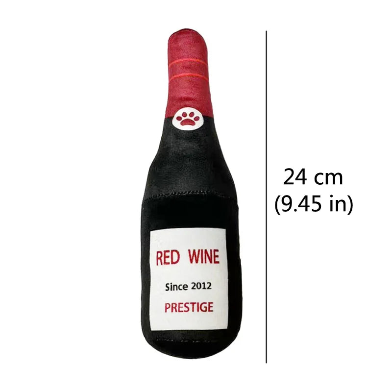 Funny Dog Toy Plush Beer Bottle Squeaky