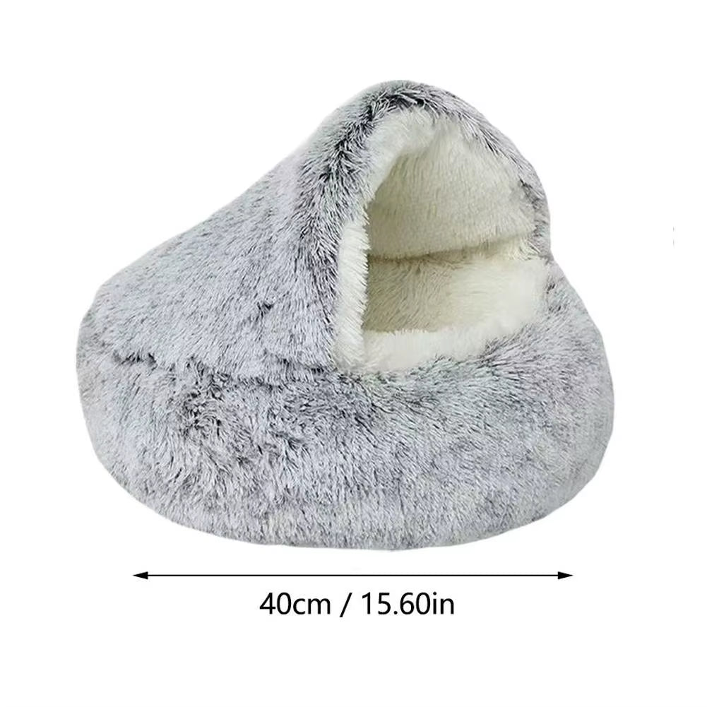 Cozy Enclosed Cat Bed – Soft & Secure